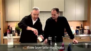 aerolatte  milk frother makes three layer caffè latte macchiato [upl. by Pronty]