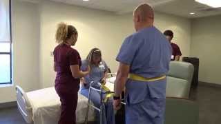 Physical Therapy Transfer Training  How To Transfer From Wheelchair To Bed [upl. by Rickard]