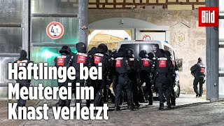 Gefängnismeuterei Polizei stürmt Knast in Thüringen  JVA Untermaßfeld [upl. by Ailedua]